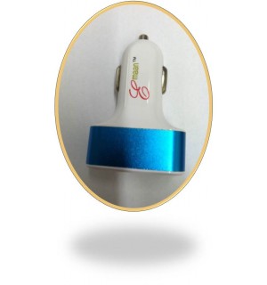 Emaan- 4-in-1 USB Car Adapter - BLUE
